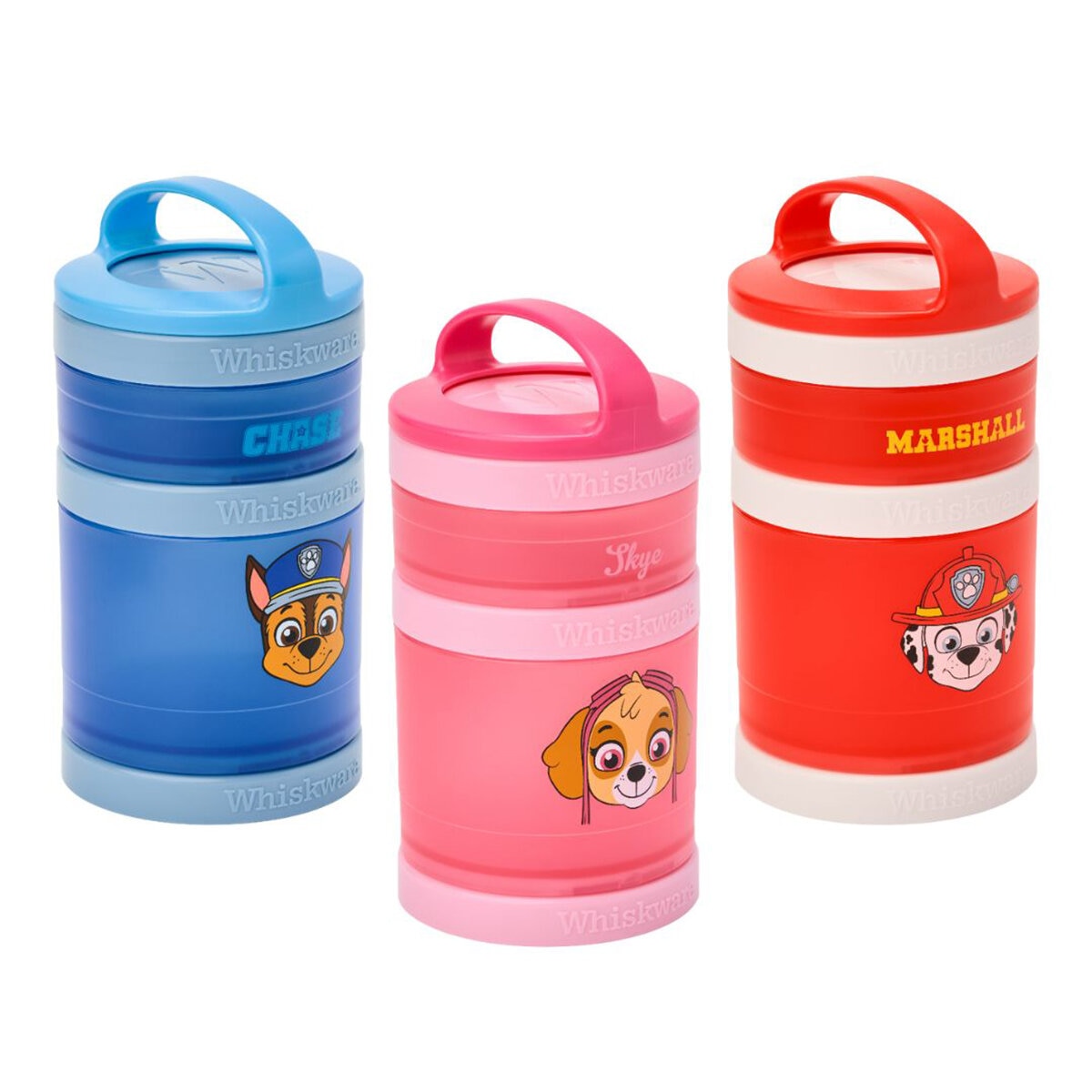 Whiskware Recipientes para Bocadillos 3 Piezas, Paw Patrol Whiskware Recipientes para Bocadillos 3 Piezas, Paw Patrol