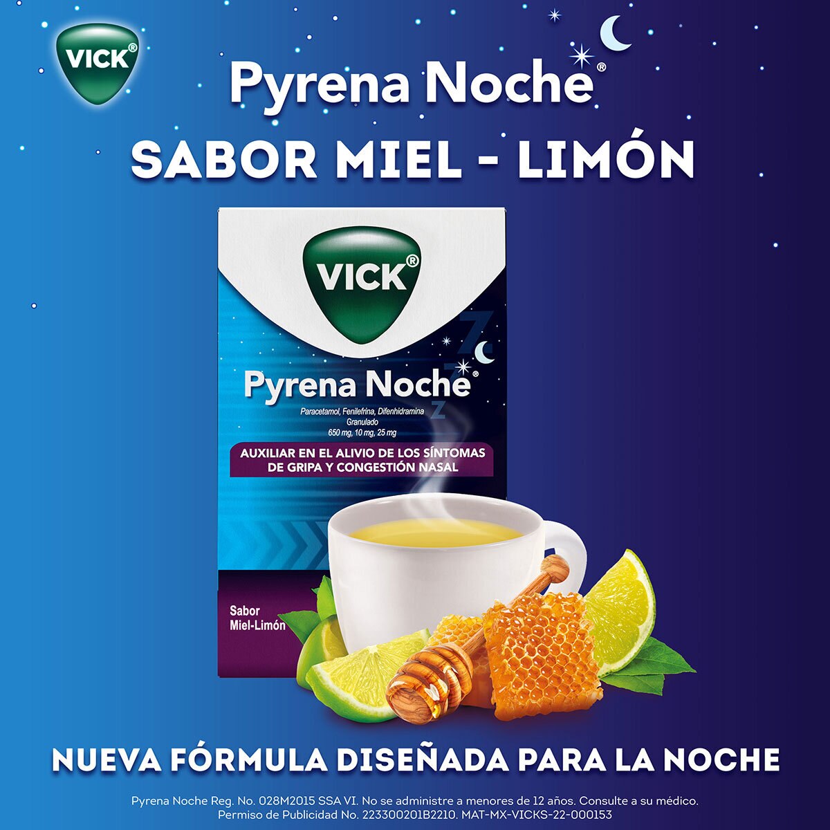 Vick Pyrena Noche 2 Cajas con 5 Sobres c/u