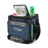 Titan Hielera Plegable para 40 Latas Azul