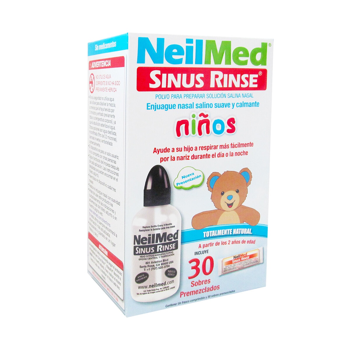 NeilMed Sinus Rinse Pediátrico Enjuague Nasal Salino Kit