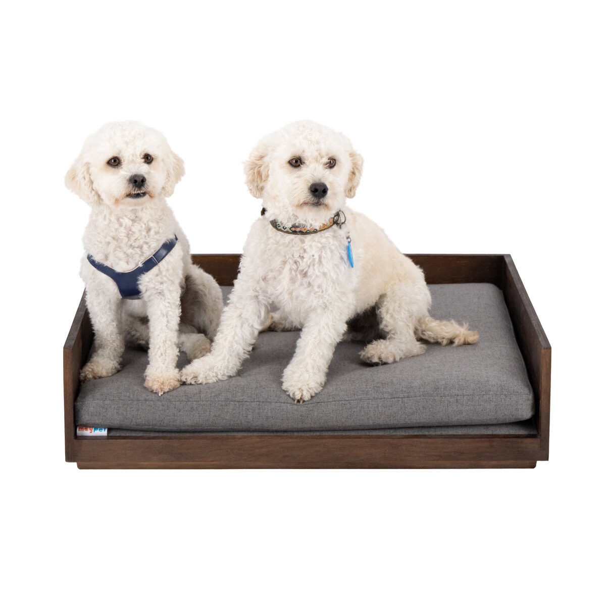 Maypet, Cama de Madera Tamaño Mediano para Perro, Varios Colores