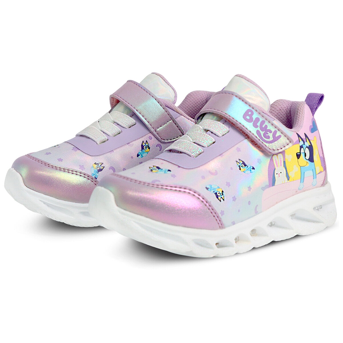 Bluey, Tenis Original Color Lila con Luces, para Niña