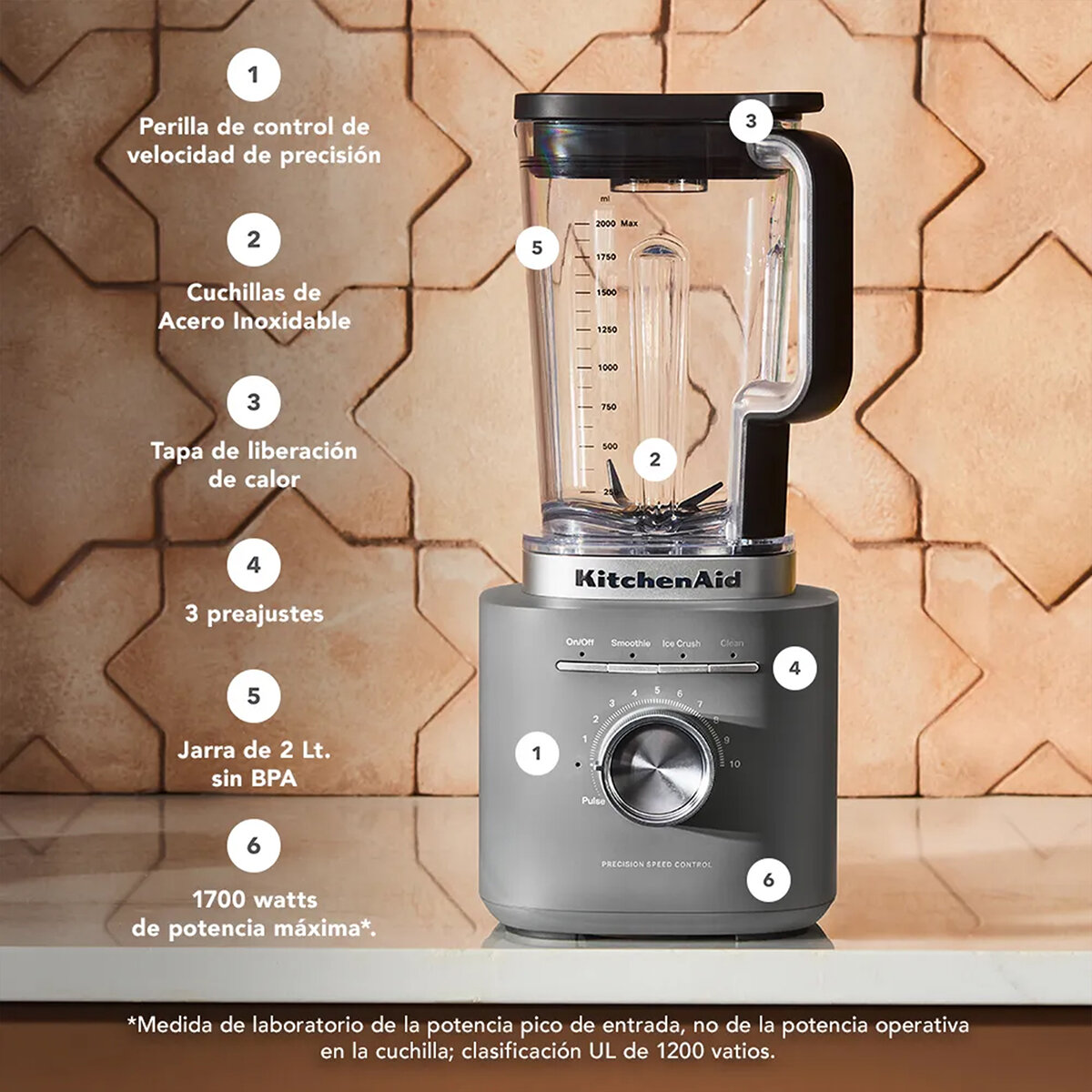 KitchenAid, Licuadora Pure Power 10 Velocidades, Varios colores