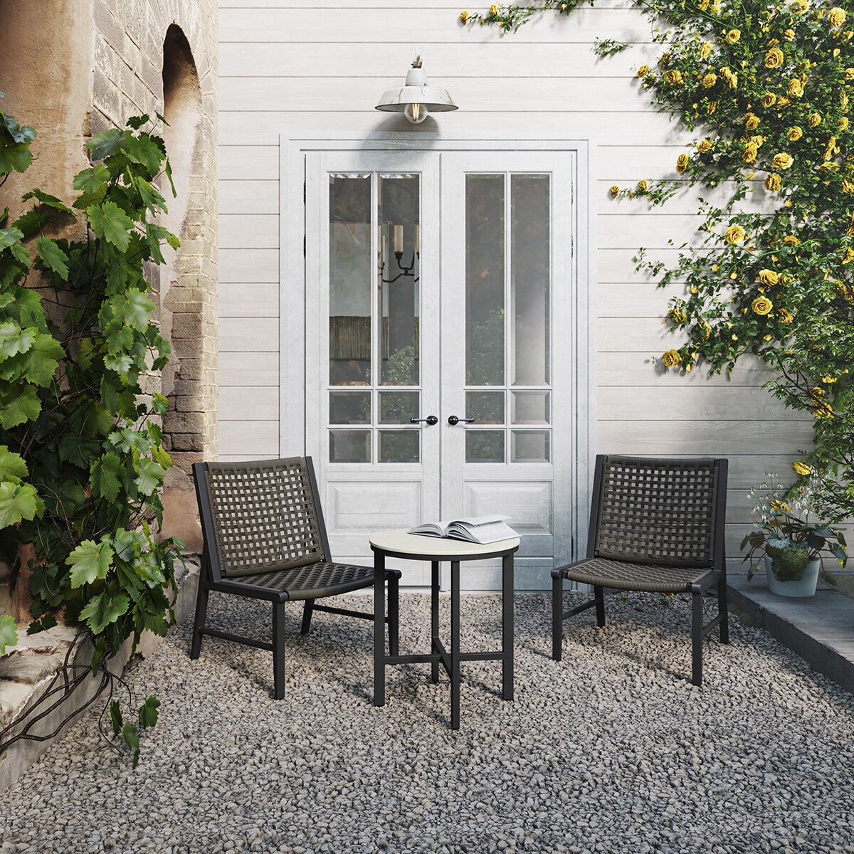 Agio, Hyde Park Set Bistro para Jardin de 3 piezas