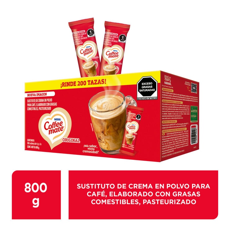 Coffee Mate Sustituto de Crema en Polvo 200 sobres de 4 g