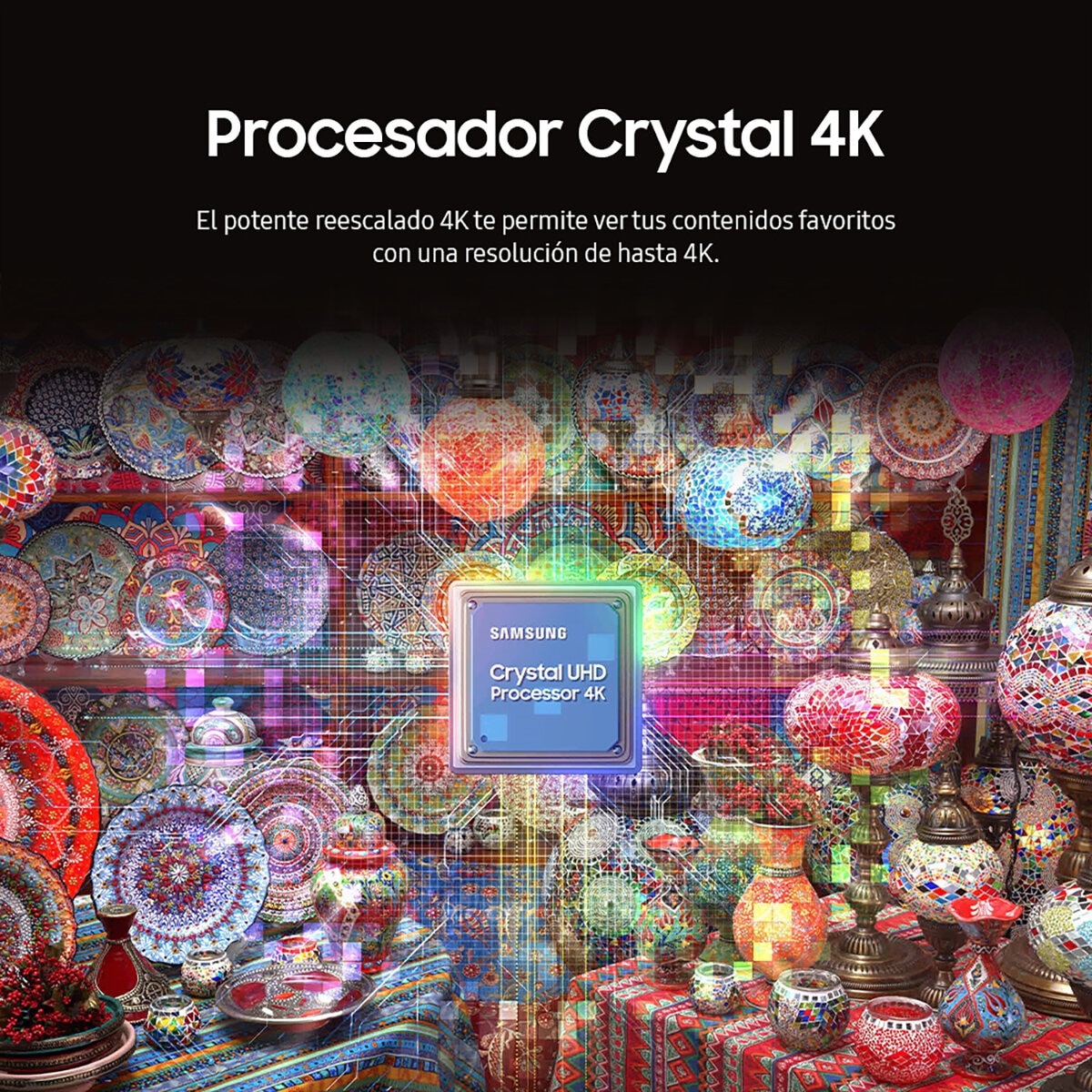 Samsung Pantalla 75" Crystal UHD Smart TV