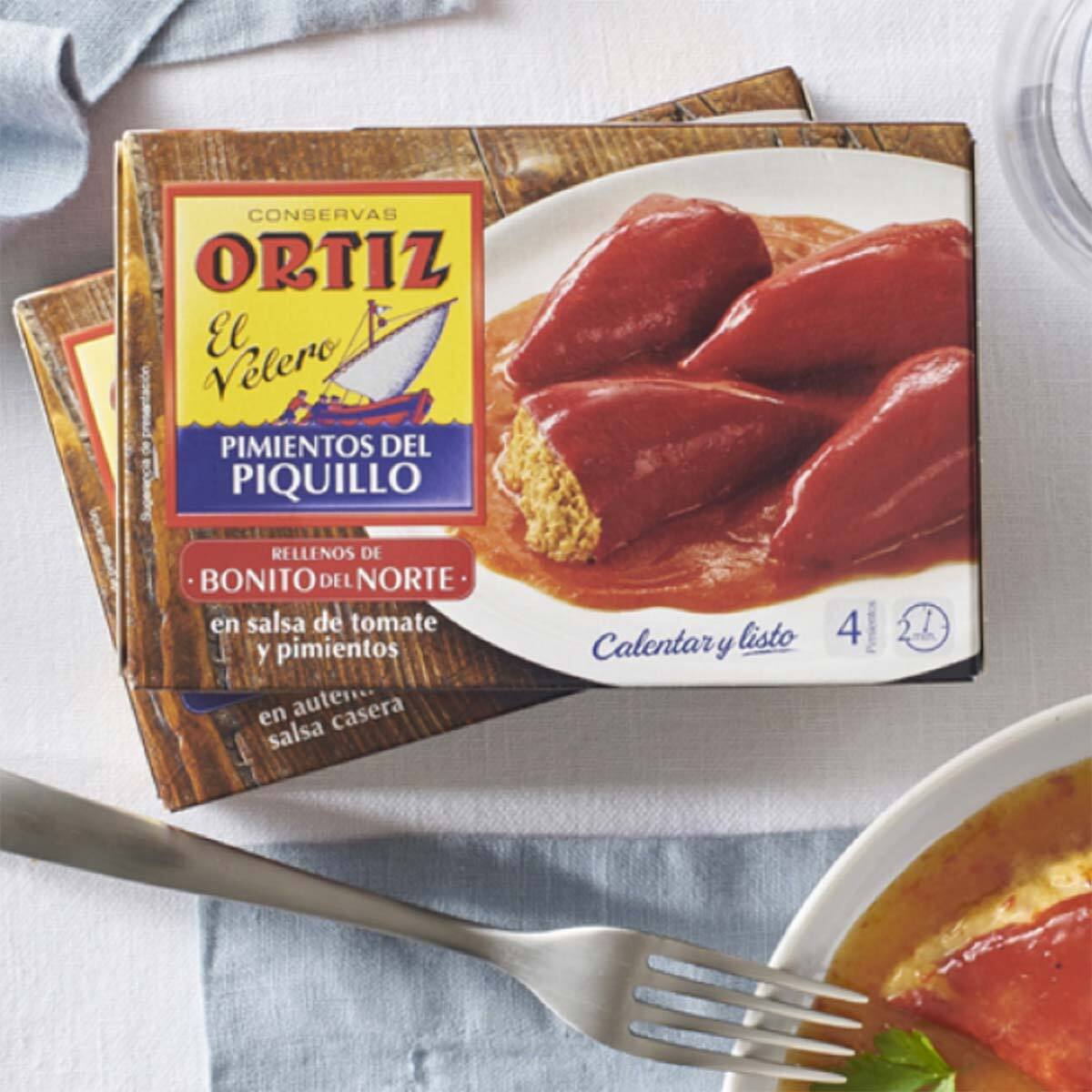 Ortiz Pimientos del Piquillo Rellenos de Bonito 2 pzas de 300 g