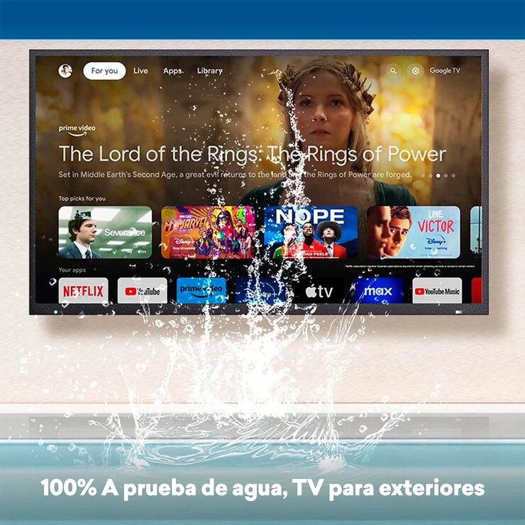 Sylvox Pantalla Outdoor 65" UHD 4K Google TV