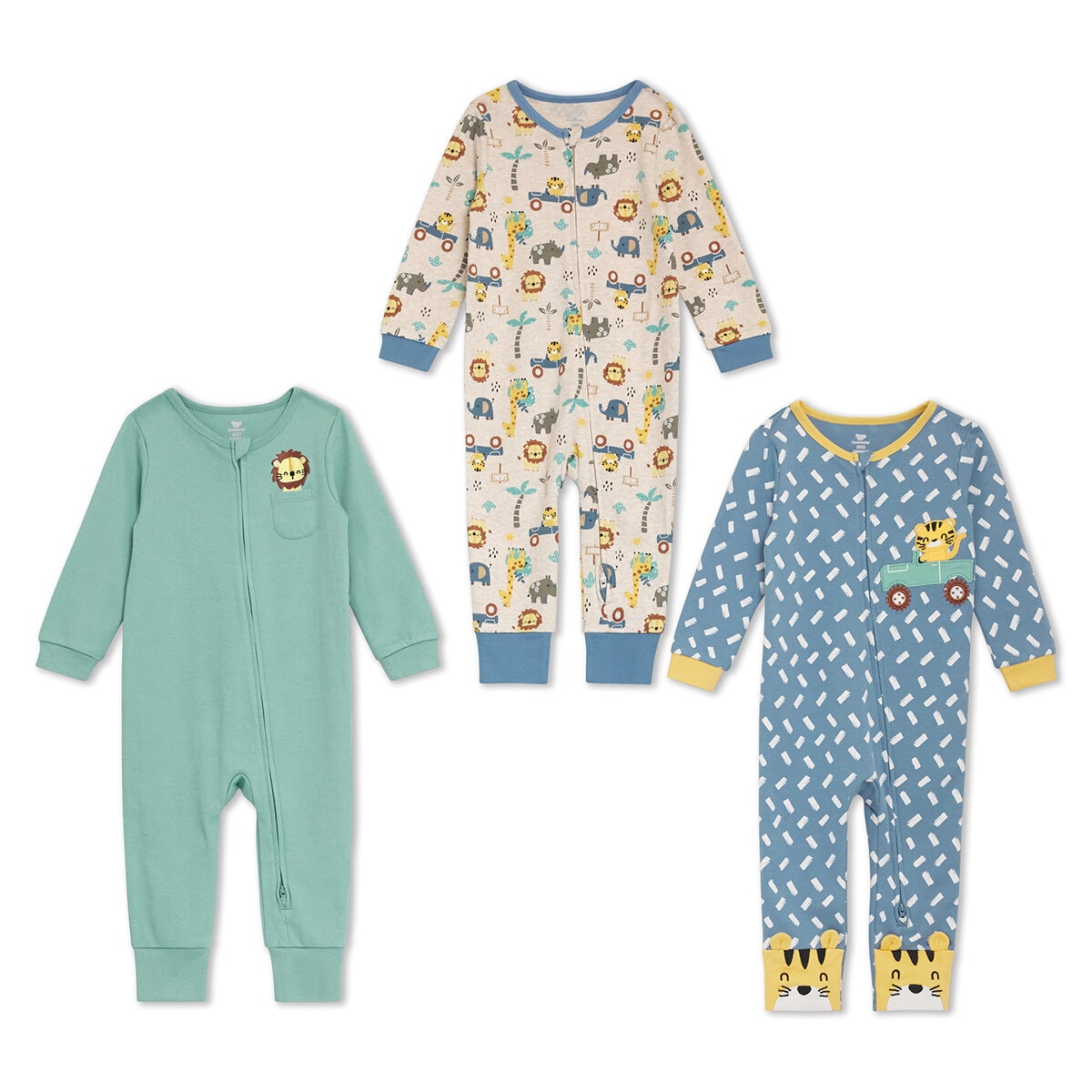 Koala Kids Mameluco 3 piezas para Bebé Varias Tallas y Colores