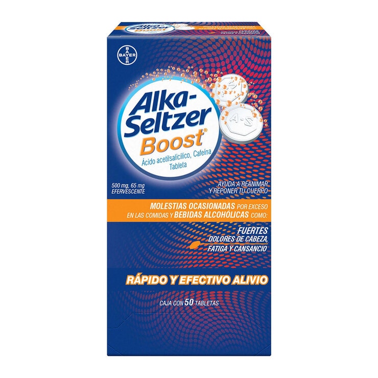 Alka Seltzer Boost 50 Tabletas Efervescentes Alka Seltzer Boost 50 Tabletas Efervescentes