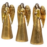 Ángeles de Resina con Alas de Metal 3 Piezas