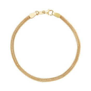 Pulsera, 17.78cm, Oro Italiano de 14K