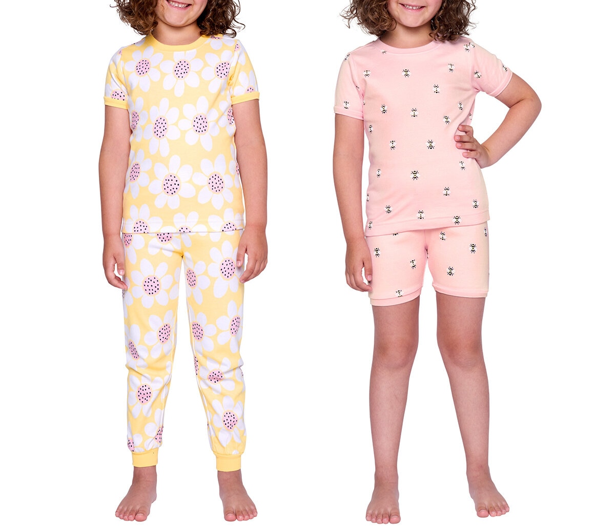 Pekkle Pijamas 4 piezas para Niños o Niñas Flor / Abejas 3 Años