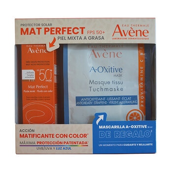 Avene Kit Protector Solar Mat Perfect FPS 50+ 50 ml + Mascarilla A-Oxitive 18 ml
