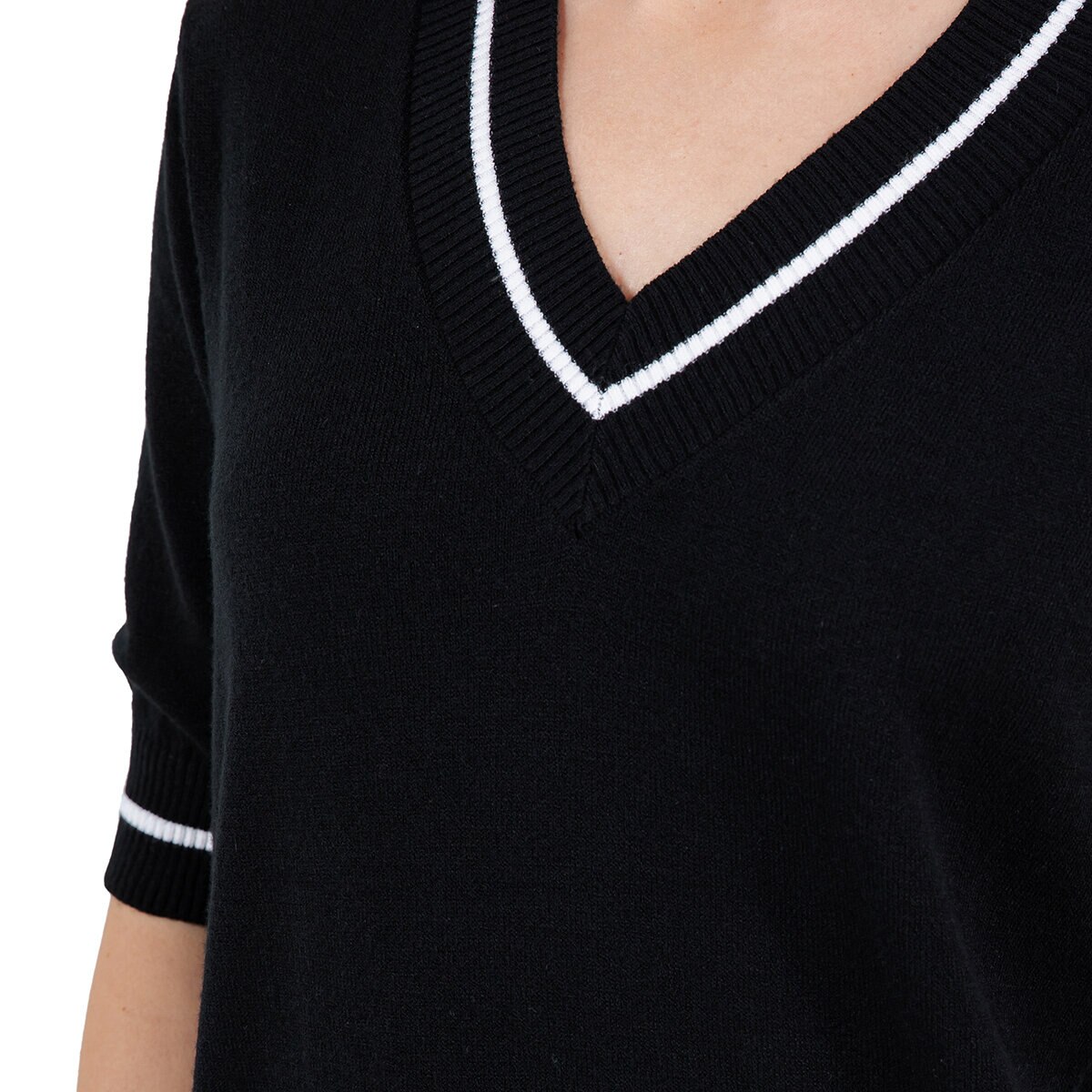 Cristina B Suéter para Dama Negro Chica