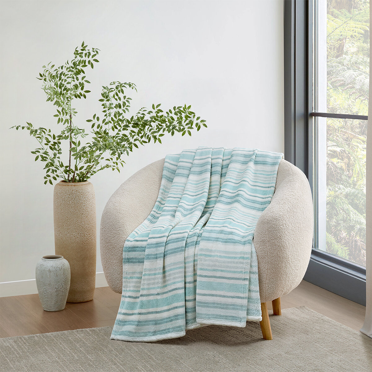 Casual Living Frazada Super Suave 152cm x 177cm Pabillion Rayas