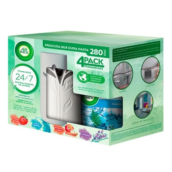 Air Wick Aromatizante de Ambiente Freshmatic 4 pzas de 250 ml.