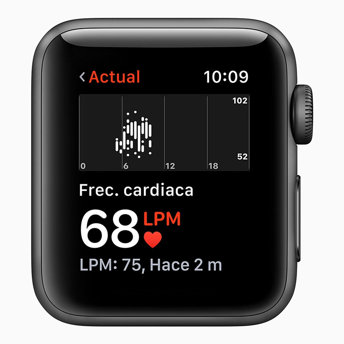 Apple Watch Series 3 (GPS) Caja de Aluminio Gris Espacial 42 mm con correa deportiva negra