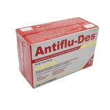 Antiflu-Des Amantadina 50mg, Clorfenamina 3mg, Paracetamol 300mg 2 Cajas de 24 Cápsulas c/u