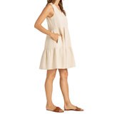 Matty M Vestido Tipo Lino para Dama Café Grande