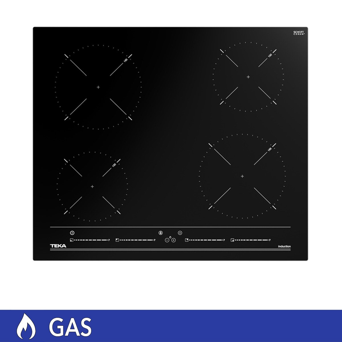 Teka Parrilla Vitrocerámica de Gas 4 Quemadores
