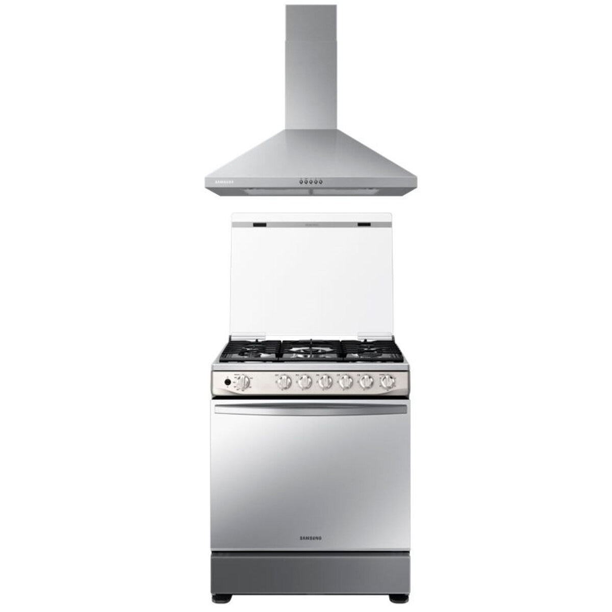 Samsung Combo Campana 76cm y Estufa con 6 Quemadores