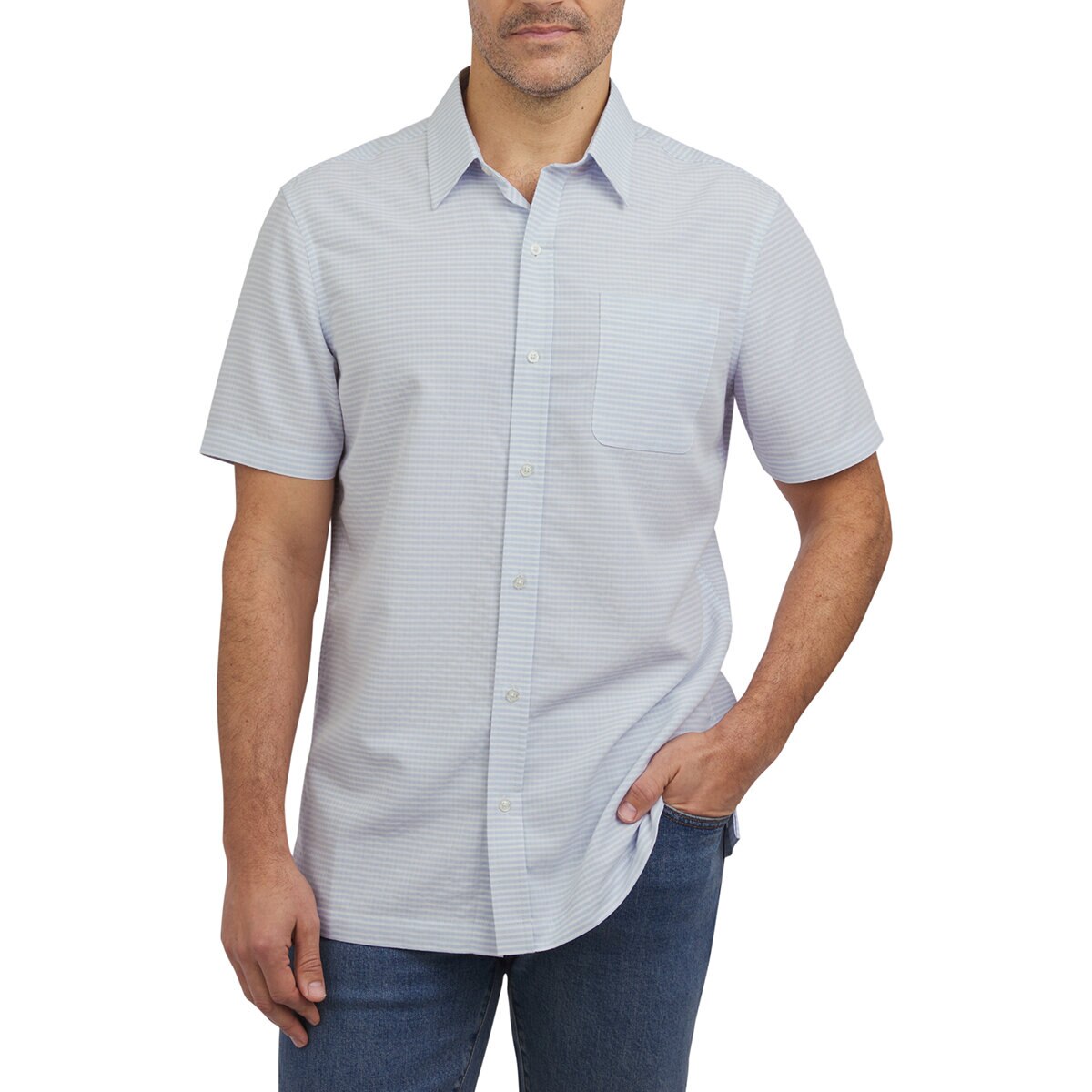 Lands End Camisa para Caballero Azul Mediana Lands End Camisa para Caballero Azul Mediana