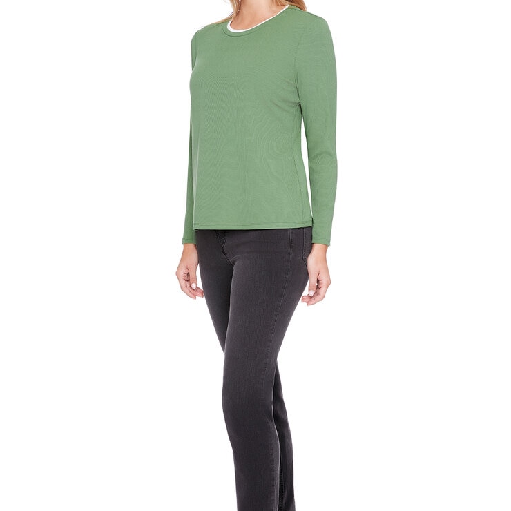 S.C. & CO. Blusa para Dama Verde Mediana