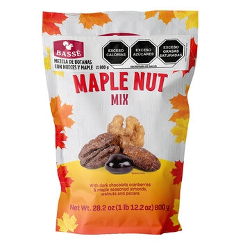 Bassé Mezcla de Botanas con Nueces y Maple 800 g
