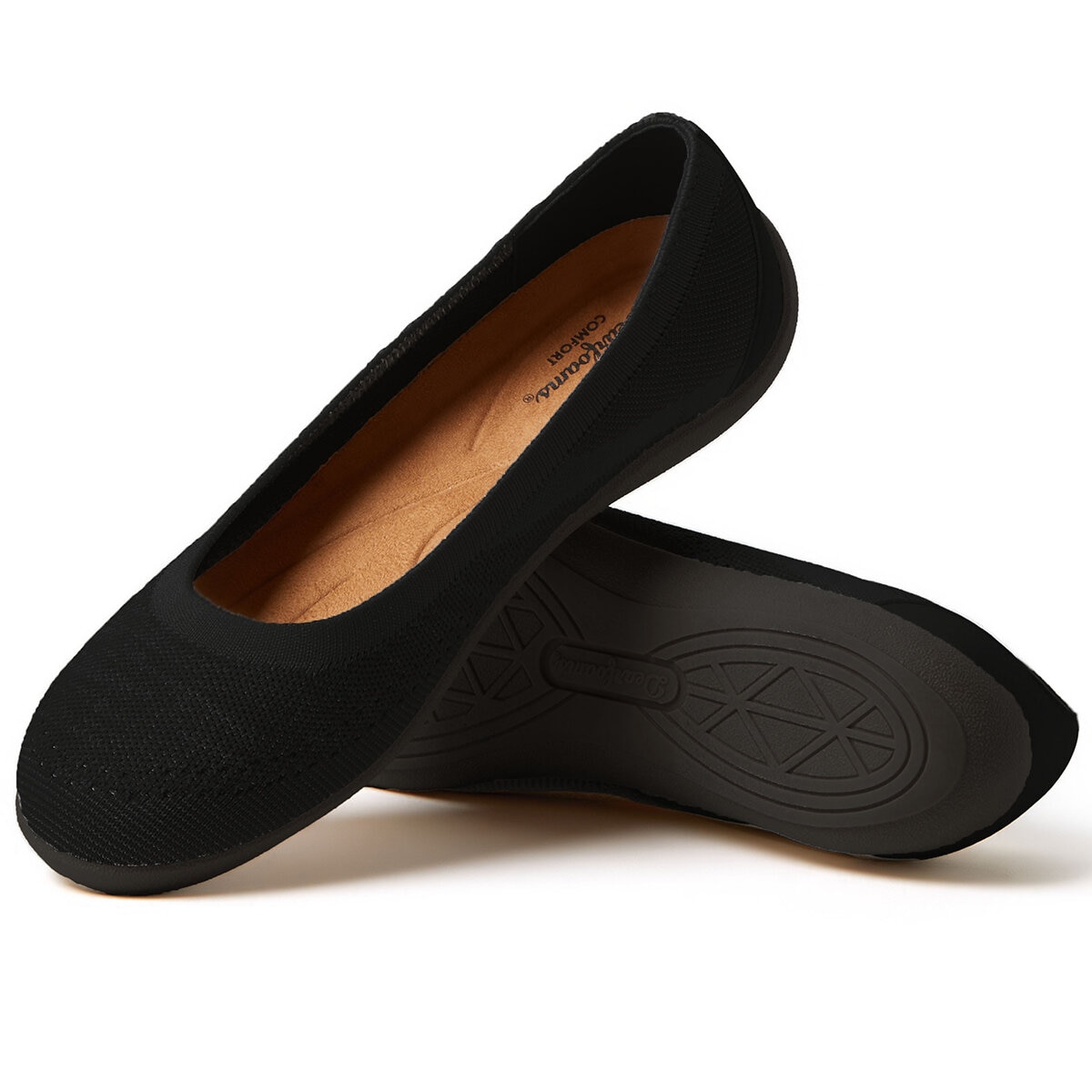 Dearfoams Balerinas para Dama Negro US - 6.5 / MEX - 23½