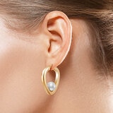 Arracadas de Perlas Cultivadas 8-8.5mm, Oro Amarillo de 14K