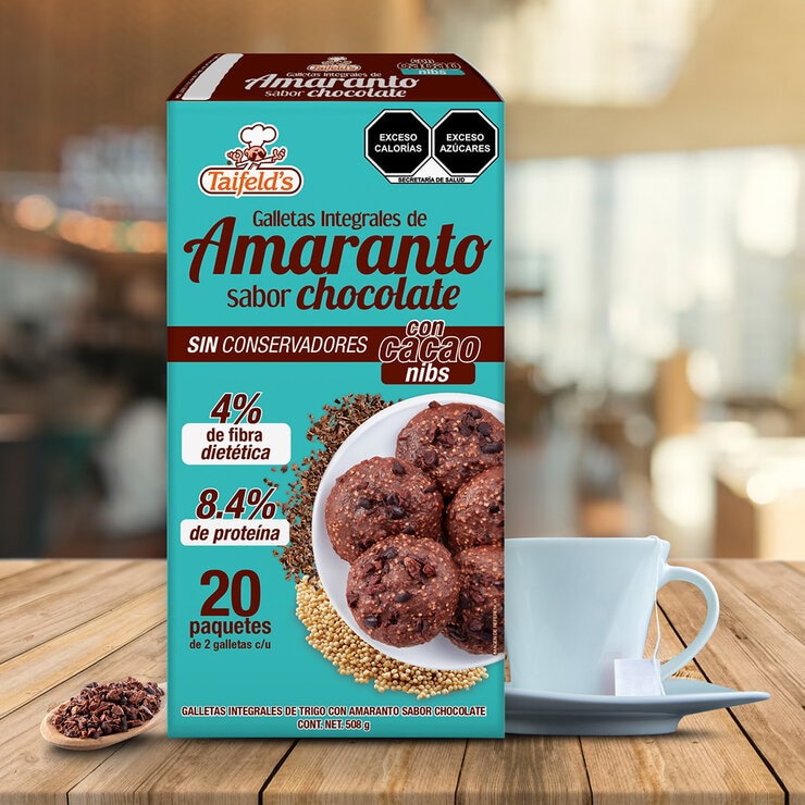 Taifelds Galletas Integrales de Amaranto Sabor Chocolate 508 g