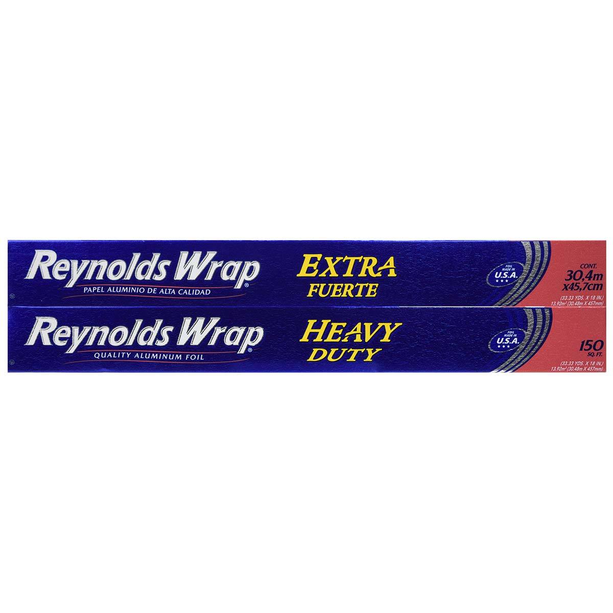 Reynolds Wrap Papel Aluminio Extra Fuerte 2 pzas de 30.4 m x 45.7 cm