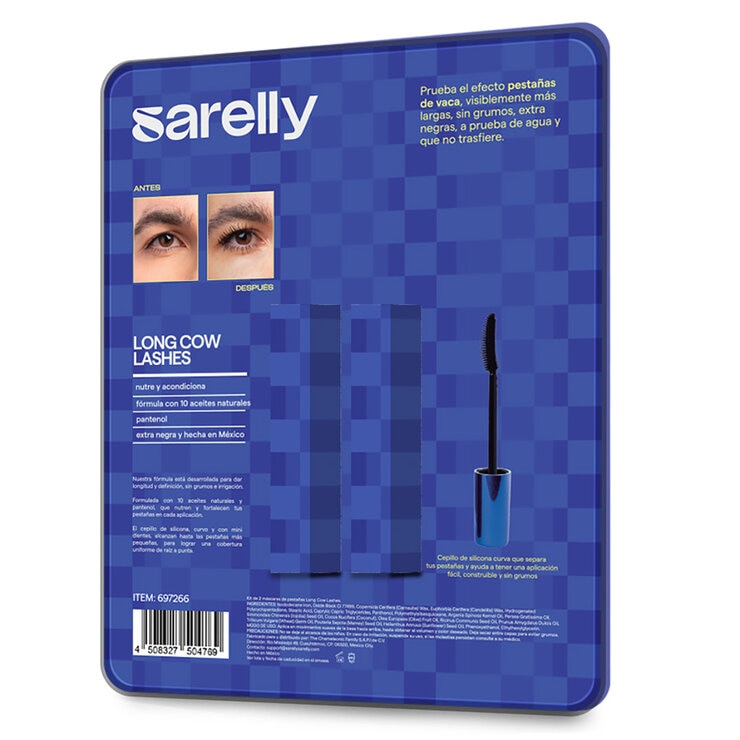 Sarelly Long Cow Lashes Mascara de Pestañas 2 pzas