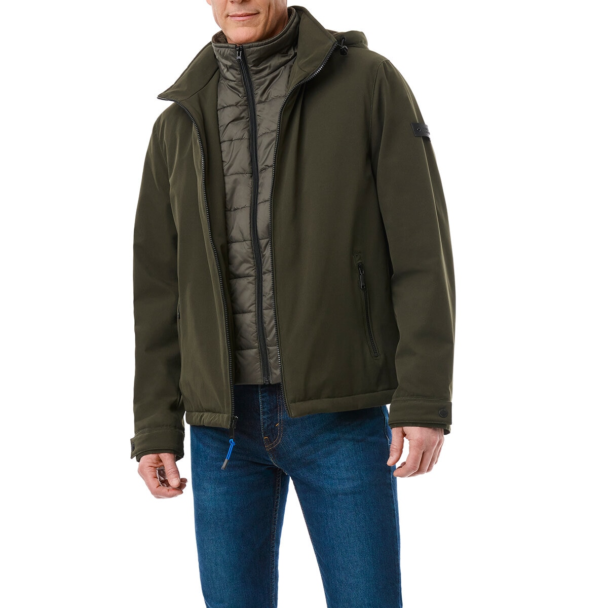 Vince Camuto Chamarra para Caballero Verde Extra Grande