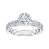 Anillo de Novia, 0.60ctw Diamantes, Oro Blanco 14K