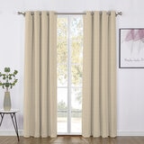 SUN + BLK Cortinas con Bloqueo Total de Luz 132 cm x 241 cm  BEIGE 