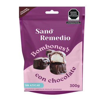 Sano Remedio Bombones Cubiertos de Chocolate sin Azúcar 300 g