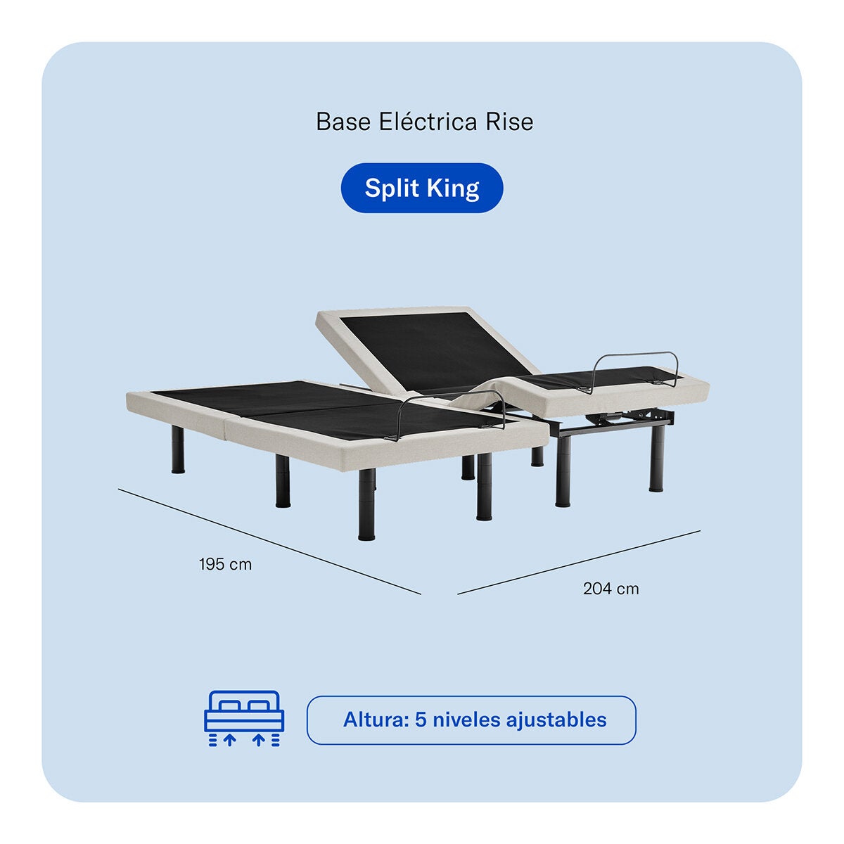 Luuna Base Eléctrica Rise King Beige Luuna Base Eléctrica Rise King Beige