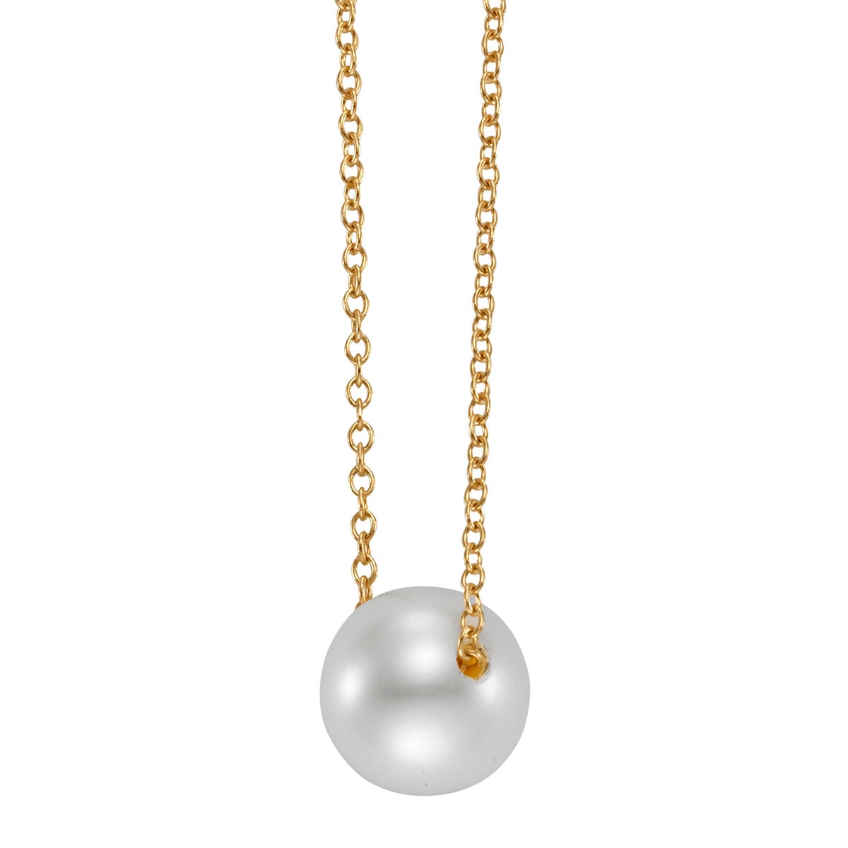 Dije de Perla, 8-9mm, Oro Amarillo de 14K