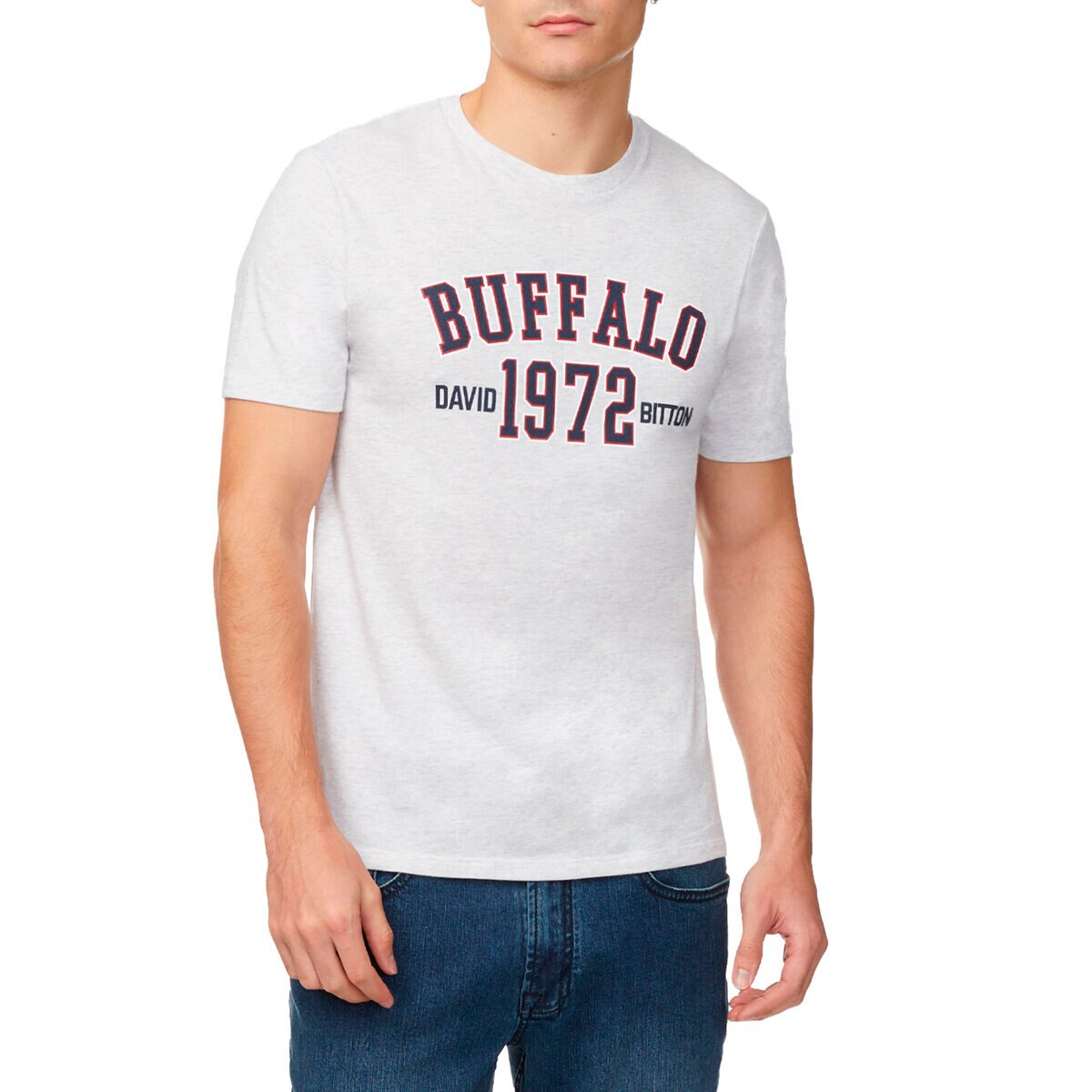 Buffalo David Bitton Playera para Caballero Blanco