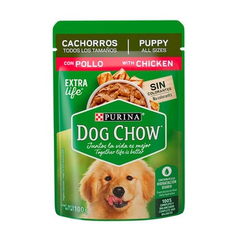Purina Dog Chow Alimento Húmedo para Cachorro Sabor Pollo 20 pzas de 100 g