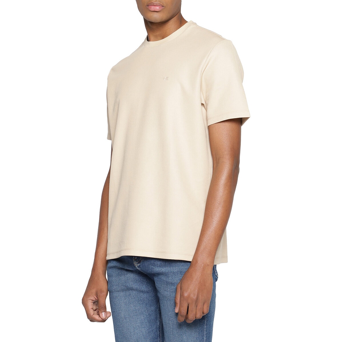 Calvin Klein Playera para Caballero Café Chica