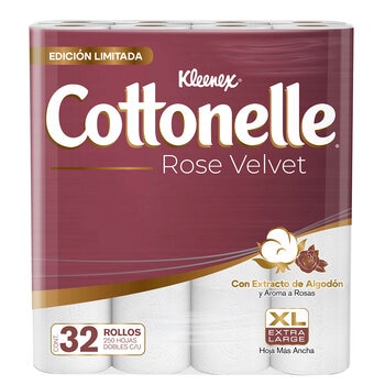 Kleenex Cottonelle Rose Velvet Papel Higiénico 32 Rollos