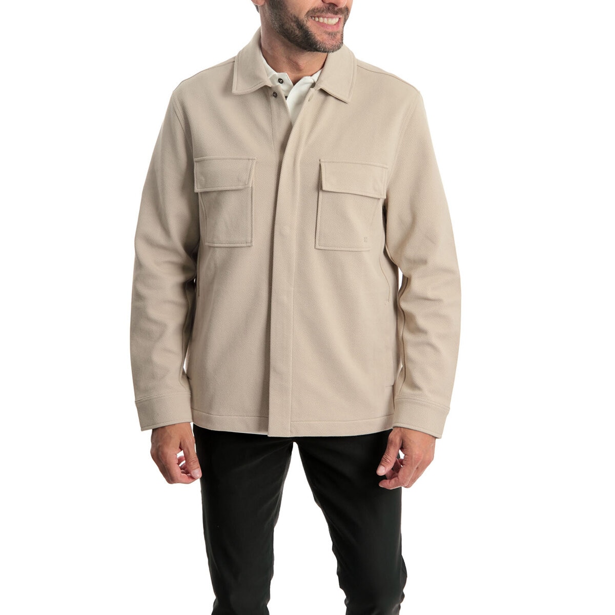 Kenneth Cole Sobrecamisa para Caballero Beige Chica