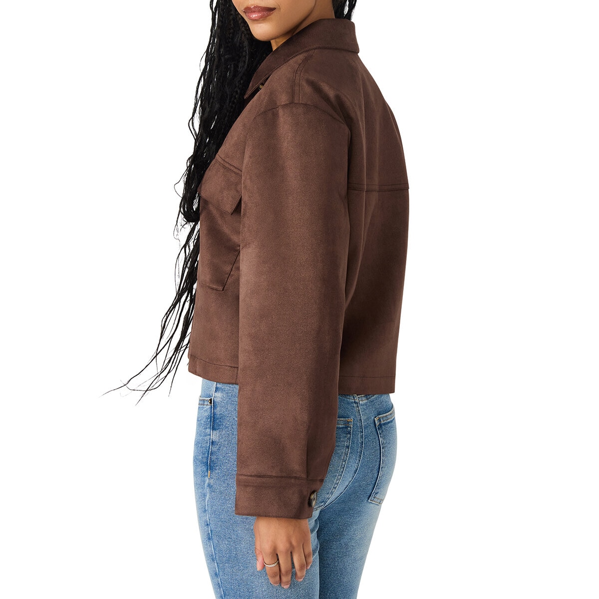 Steve Madden Chamarra tipo gamuza para Dama Café Mediana Steve Madden Chamarra tipo gamuza para Dama Café Mediana