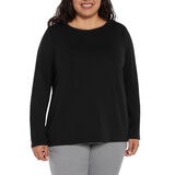 Three Dots Blusa para Dama Negro Extra Chica