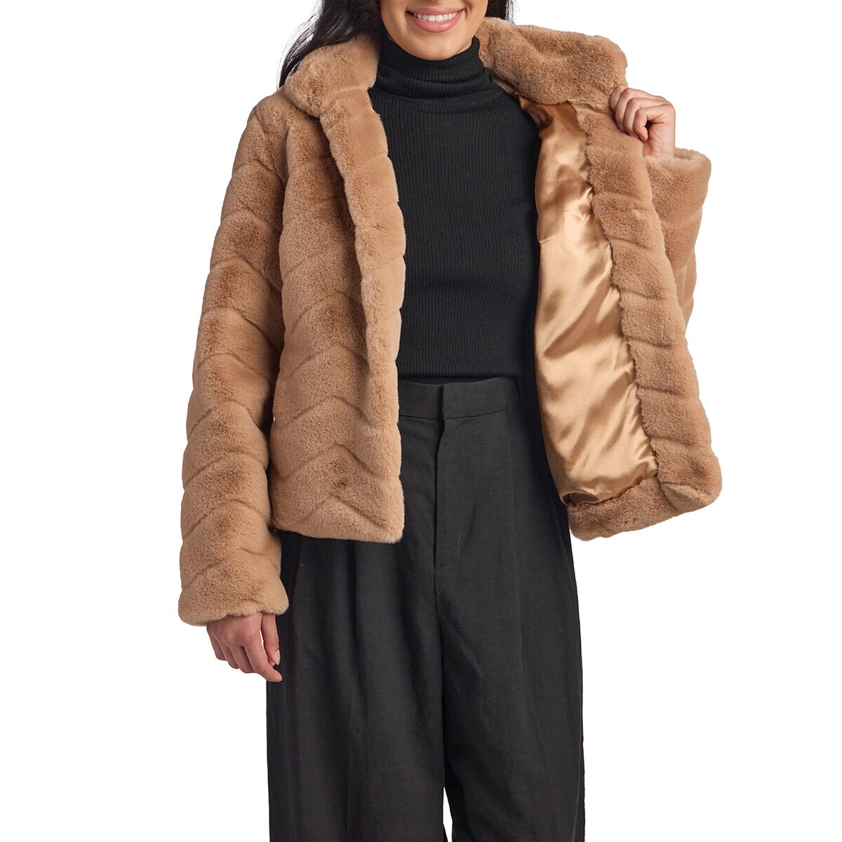 Pendleton Chamarra para Dama Café Grande