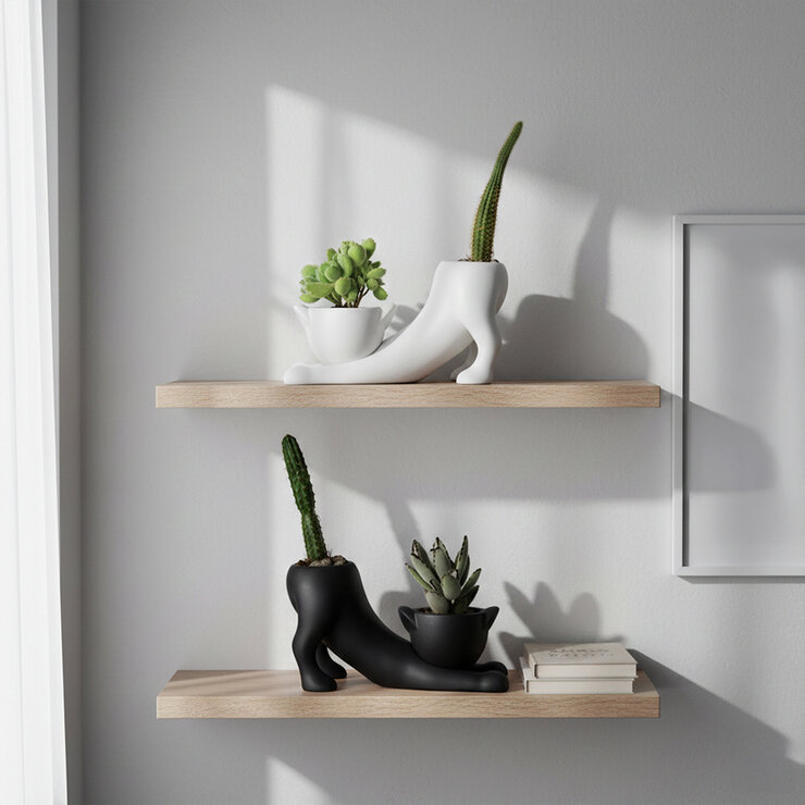 Estudio Floga, Catus Maceta Gato Set de 2 Piezas