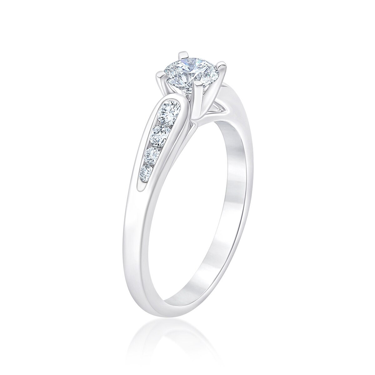Anillo de Compromiso, .75ctw Diamantes, Oro Blanco 14K Anillo de Compromiso, .75ctw Diamantes, Oro Blanco 14K